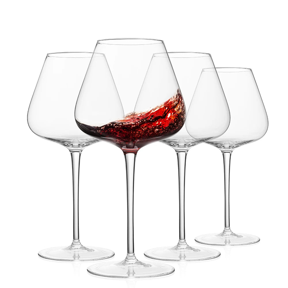 WOTOR 2Pcs/Set High Quality Wine Glass Transparent Red Wine Juice Drink Big Wine Glass Unbreakable Suitable For Wedding Party